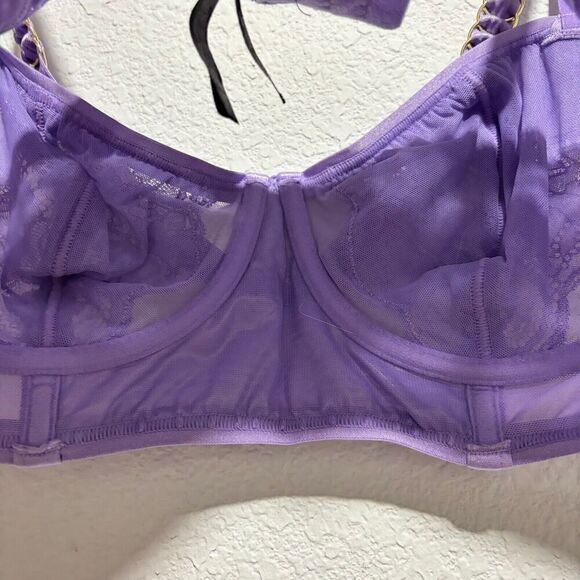 Torrid Curve Bralette Bra 1 Bougainvillea Straps And Lace Underwired Adjustable - Picture 9 of 11